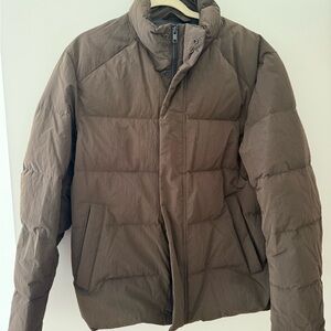 Massimo Dutti Men's Tan Puffer Jacket